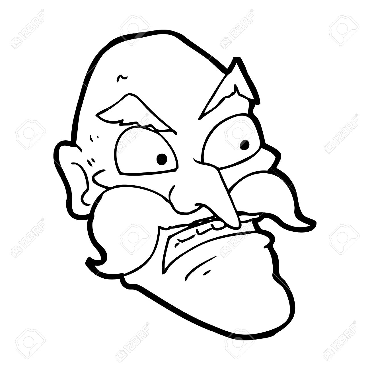 1300x1300 Cartoon Angry Old Man Royalty Free Cliparts, Vectors, And Stock