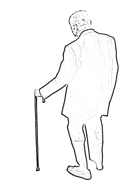 444x627 Old Man Sketch