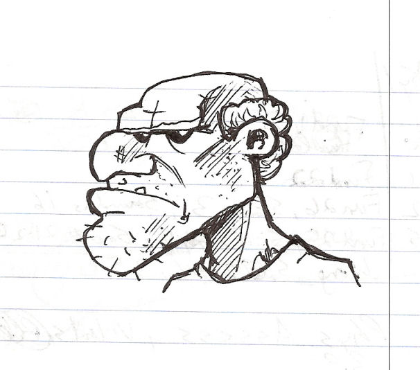 606x534 Old Man Sketch By Kmichaelrussell