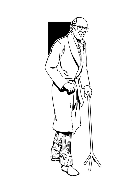 531x750 Coloring Page Old Man