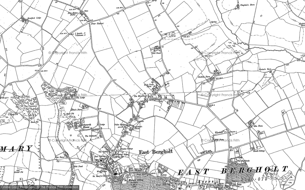 1000x623 Old Maps Of East Bergholt