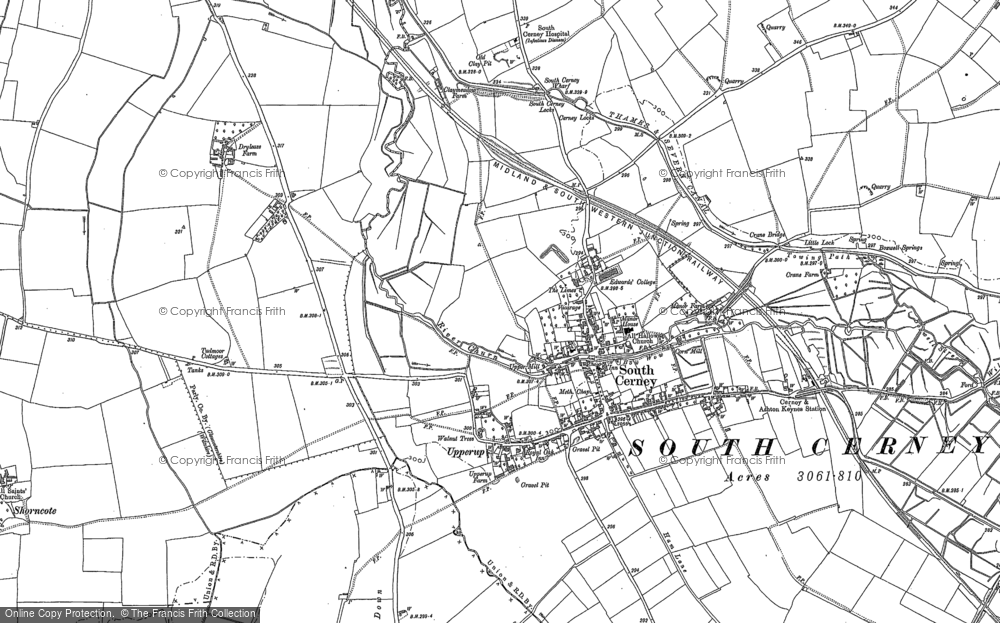 1000x623 Old Maps Of South Cerney