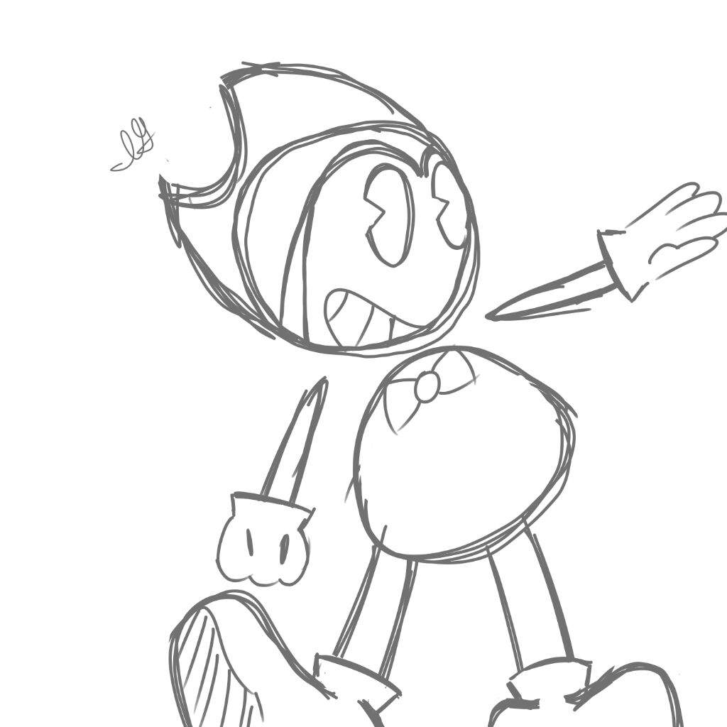 1024x1024 Old Mickey Mouse Style Sketch Bendy And The Ink Machine Amino