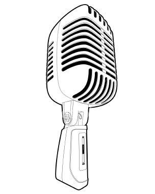 Old Microphone Drawing at GetDrawings | Free download