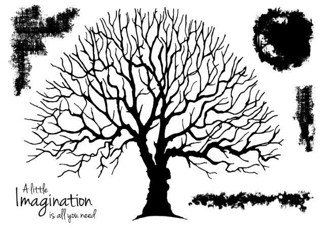 640x453 Old Oak Tree Clear Magic Singles Stamps Frs679 By Woodware