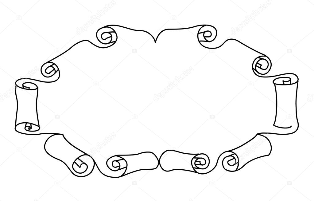 1023x654 Vector Drawing Of The Old Paper On White Background Stock Vector