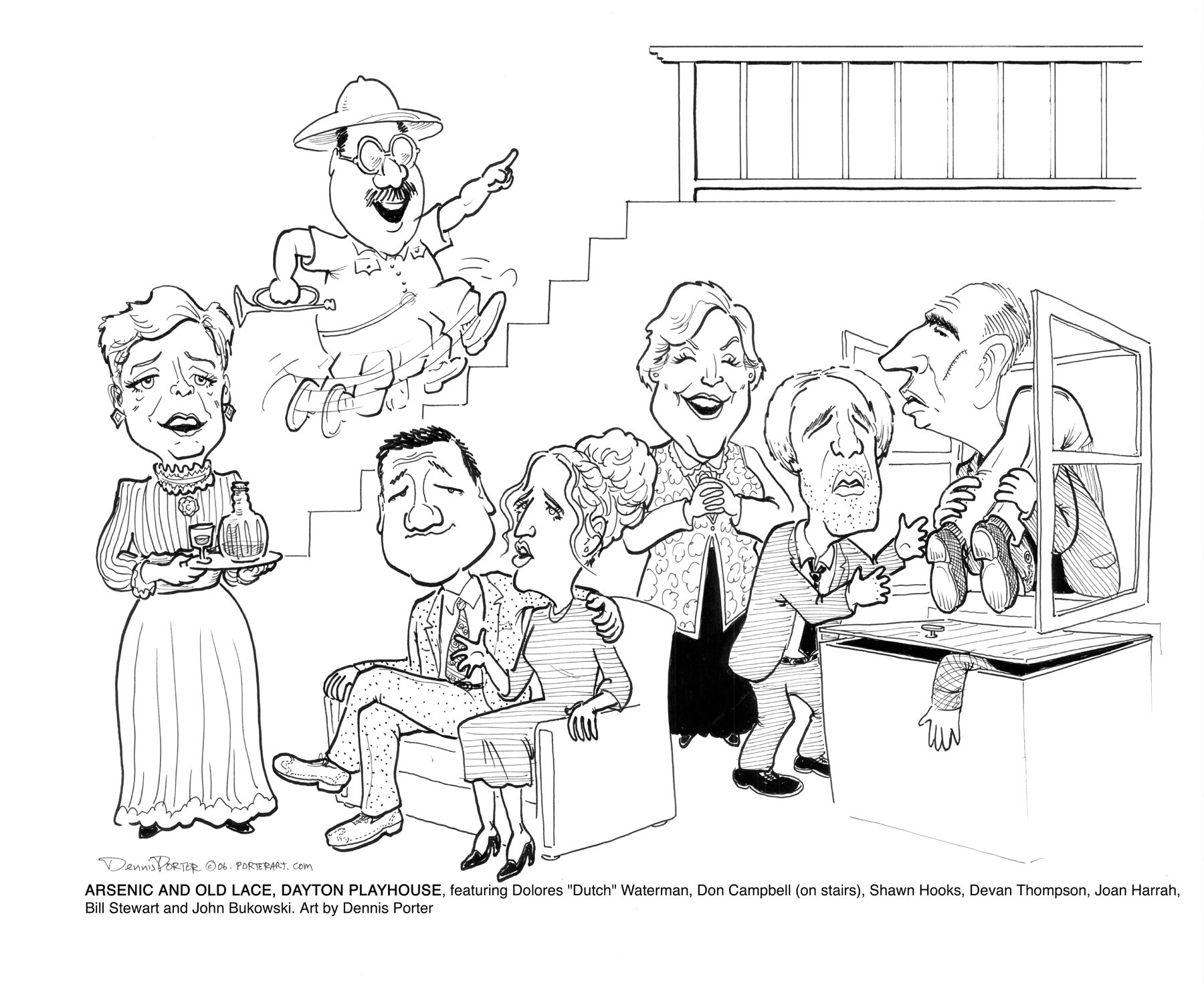 1800x1499 Theatre Caricatures, Caricature Of Actors Performing In Plays