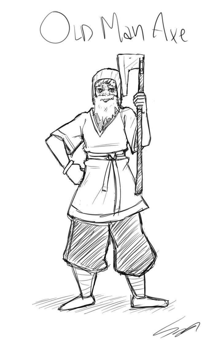 707x1131 Old Man Axe By Mr Sage