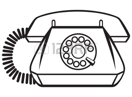 450x333 Old Phone Isolated On White Background Silhouette Royalty Free