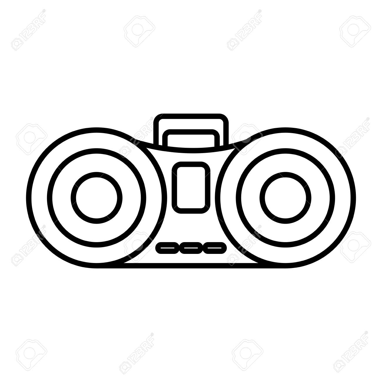 1300x1300 Old Radio Stereo Icon Vector Illustration Graphic Design Royalty