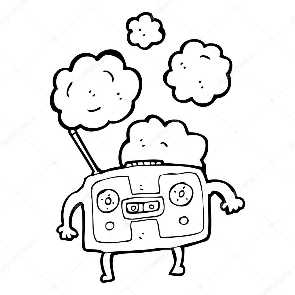1024x1024 Old Radio Stock Vector Lineartestpilot
