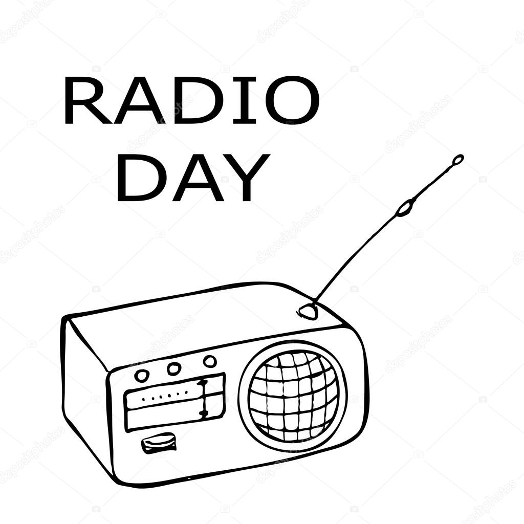 1024x1024 World Radio Day Stock Vector