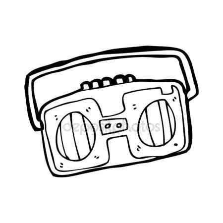 Old School Boombox Drawing at GetDrawings | Free download