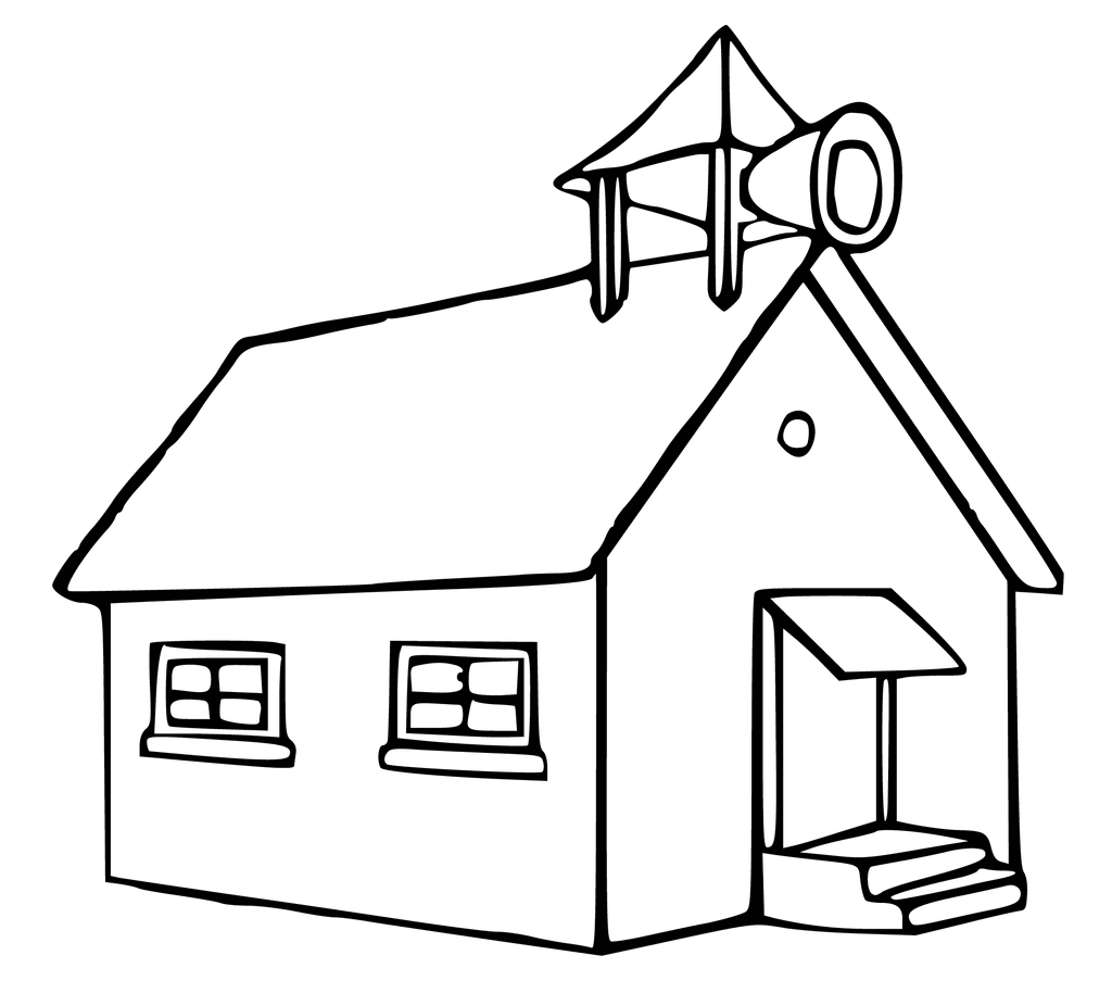1024x914 Old Fashioned Schoolhouse Clip Art