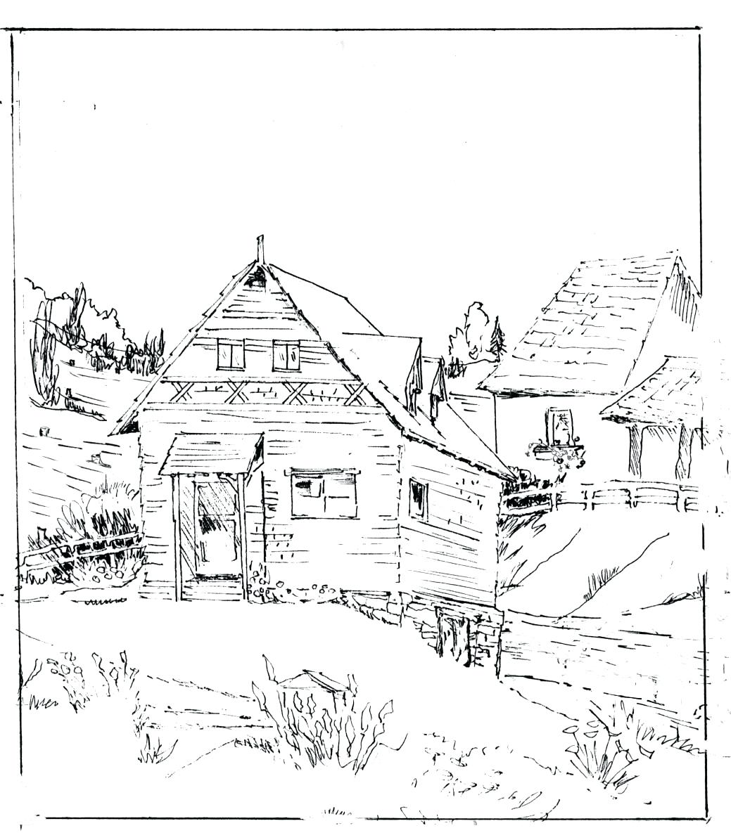 1039x1195 Coloring School House Coloring Pages