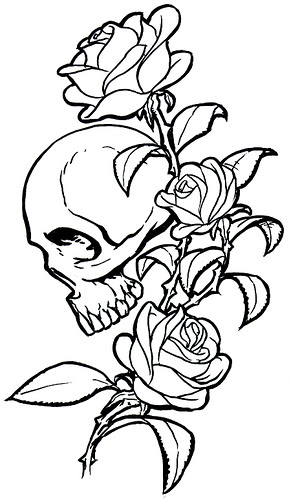 291x500 Old School Roses Tattoo
