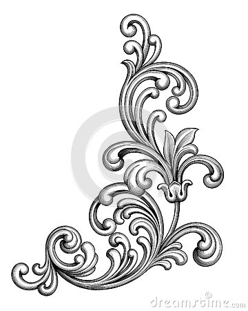 360x450 Vintage Baroque Victorian Frame Border Monogram Floral Ornament