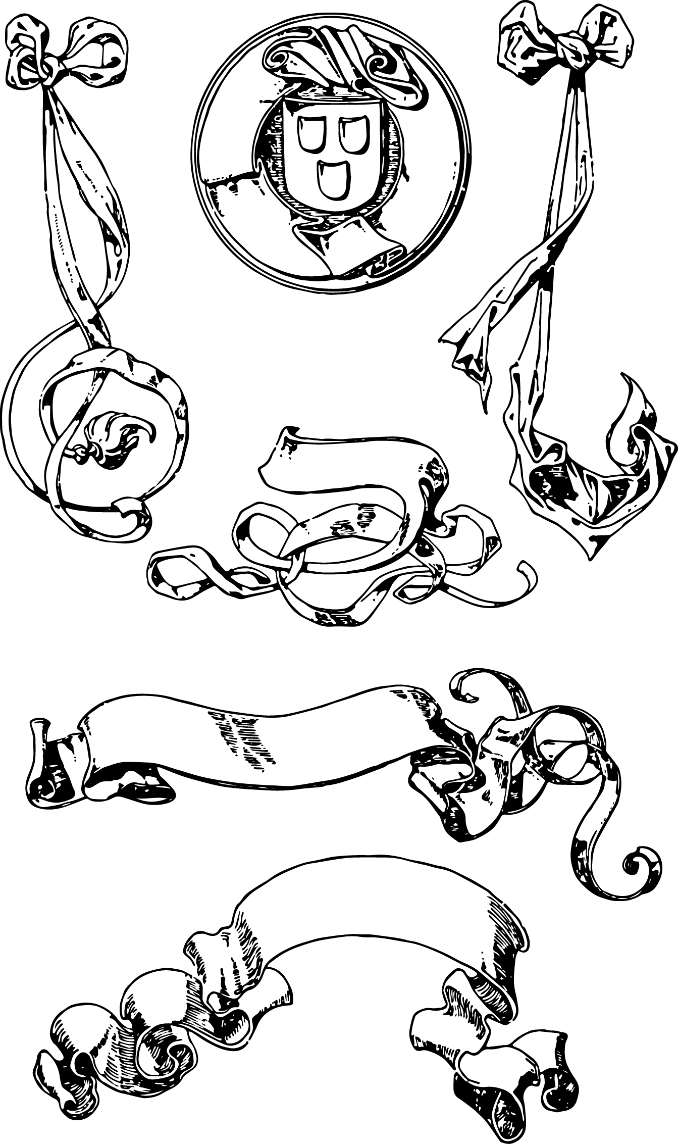 1343x2265 Free Ribbons And Scroll Banners Clip Art Vector Oh So Nifty