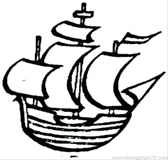 650x621 Anchor Coloring Page Old Little Ship Small Colorin Murs