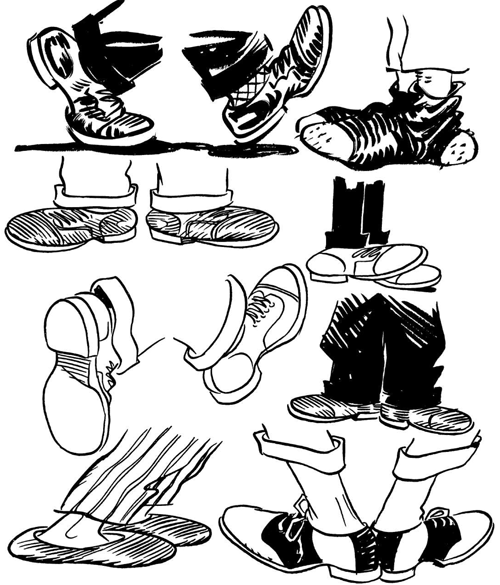 500x585 How To Draw Cartoon Feet Amp Shoes When Drawing Comics Cartooning