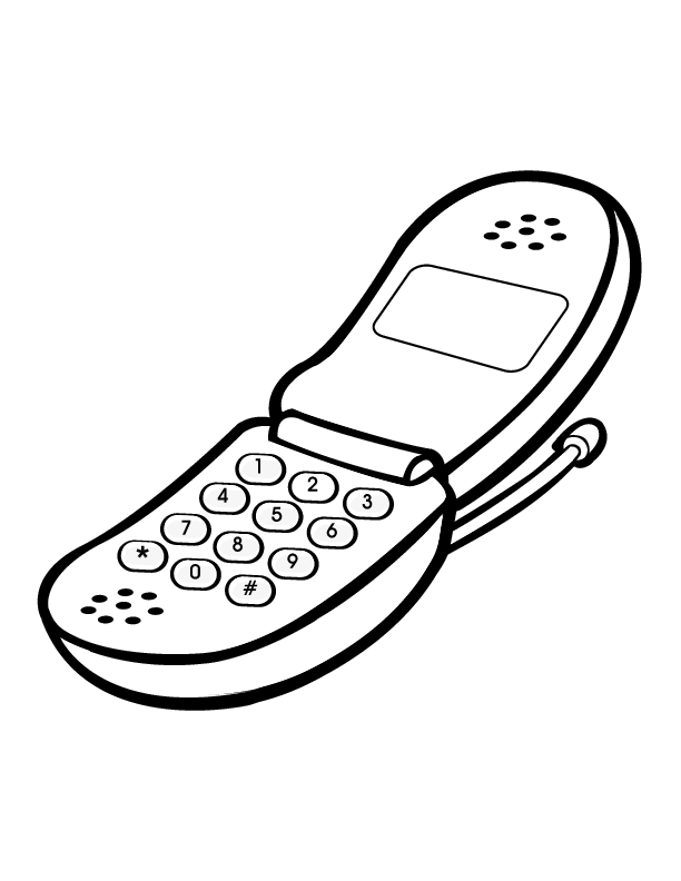 612x792 Telephone Coloring Pages For Kids 304539