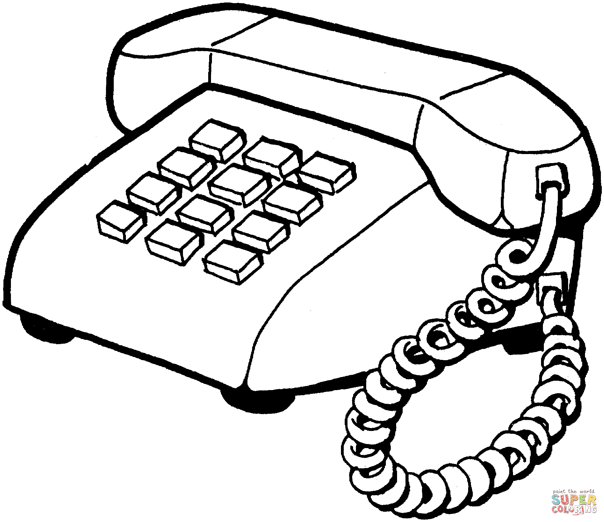 1938x1674 Vintage Telephone Coloring Page Free Printable Coloring Pages