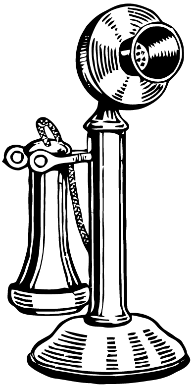 390x781 Ephemeraphilia Free Vector Art Candlestick Telephone