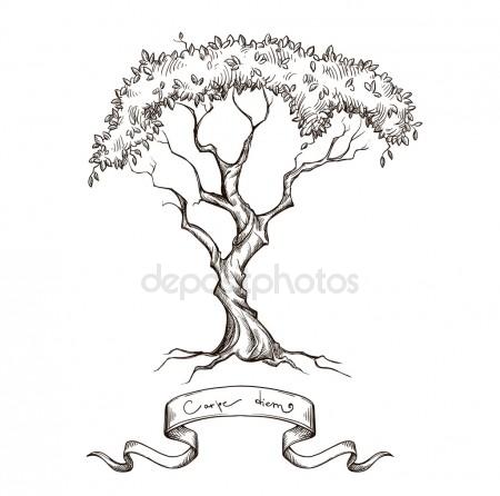 450x446 Big Old Tree Stock Vectors, Royalty Free Big Old Tree