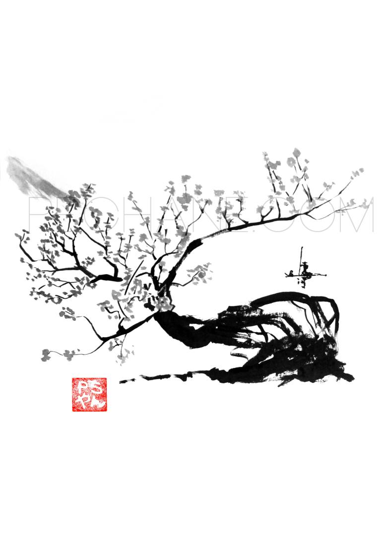 770x1079 Saatchi Art Old Tree On Li River Painting By Pechane Sumie