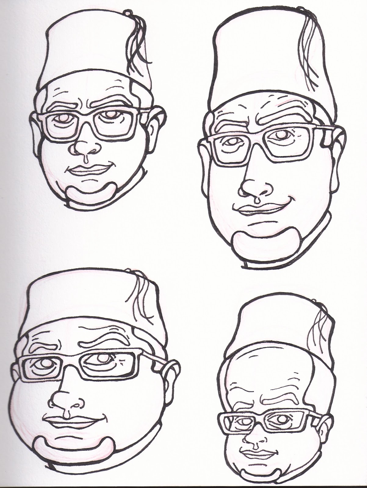 1203x1600 165 166 Self Caricature