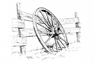 375x250 Oldwagonwheelsketch Sized 16x2