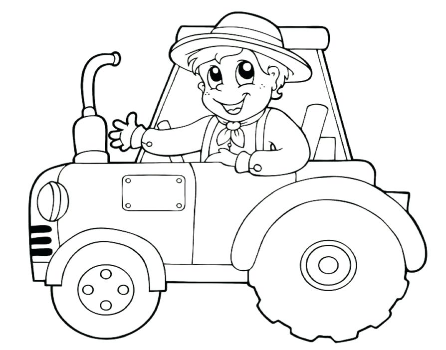 894x702 Tractor Coloring Pages Printable Tractor And Wagon Coloring Pages