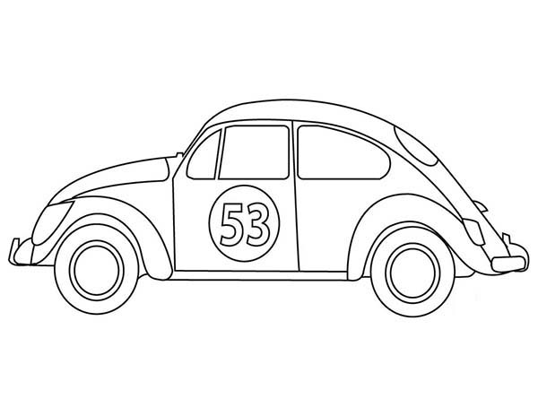 600x464 Volks Wagon For Race Old Car Coloring Page Coloring Sky