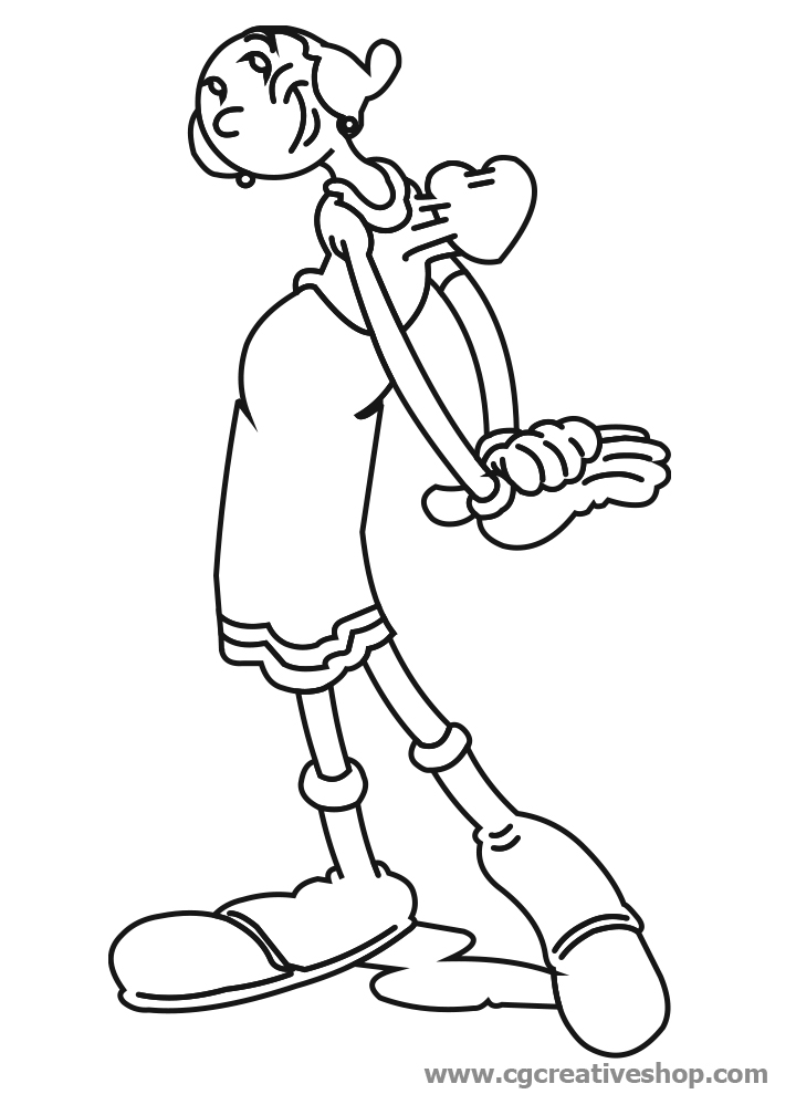 720x1008 Free Coloring Pages Of Popeye And Olive Oyl Olive Oyl
