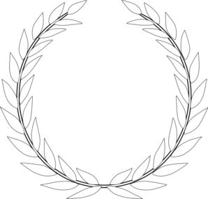 298x285 Olive Branch Wreath Clipart