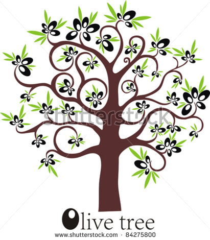 411x470 Barren Clipart Olive Tree