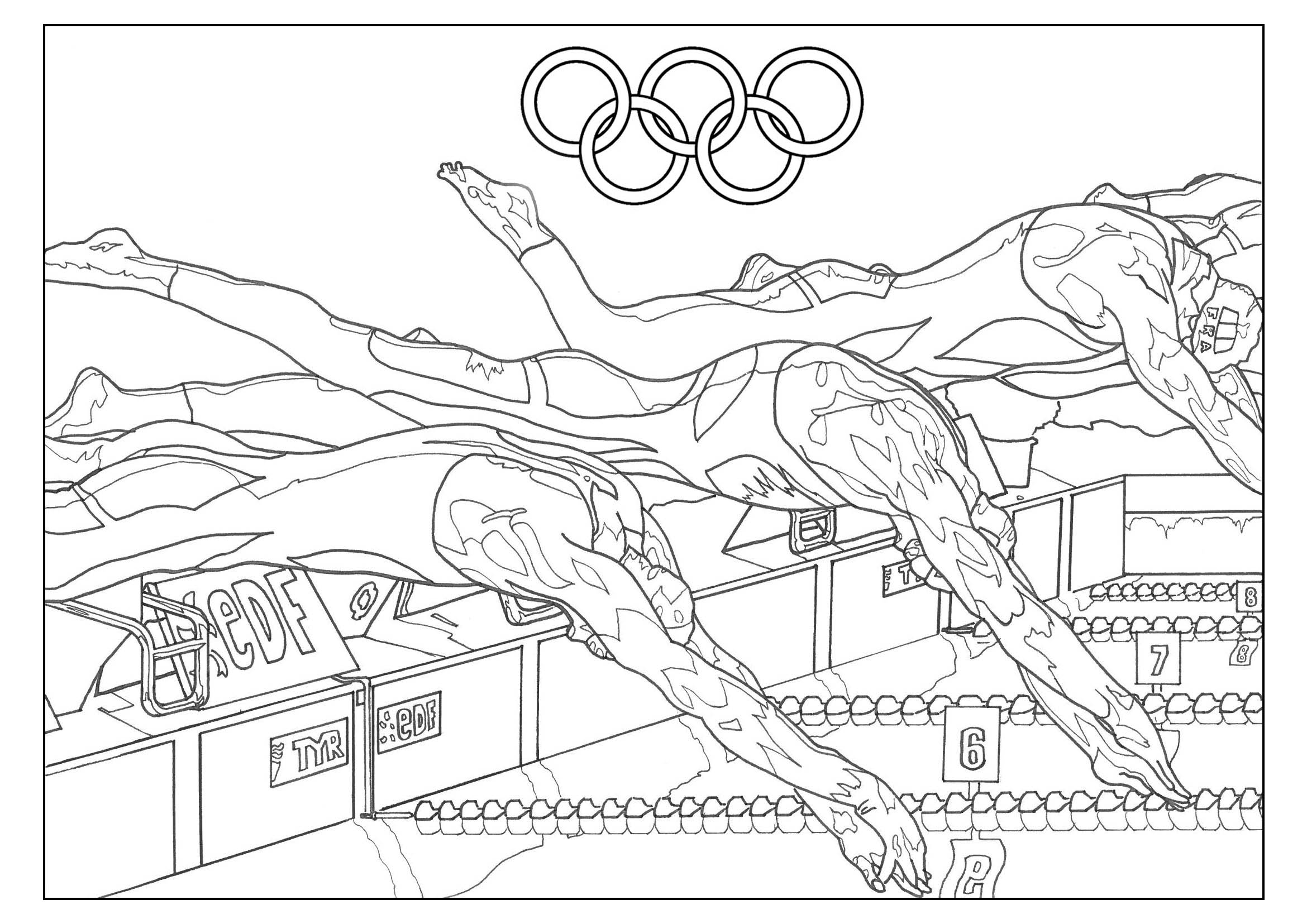 2340x1655 Olympic Games Swimming Olympic (And Sport) Coloring Pages