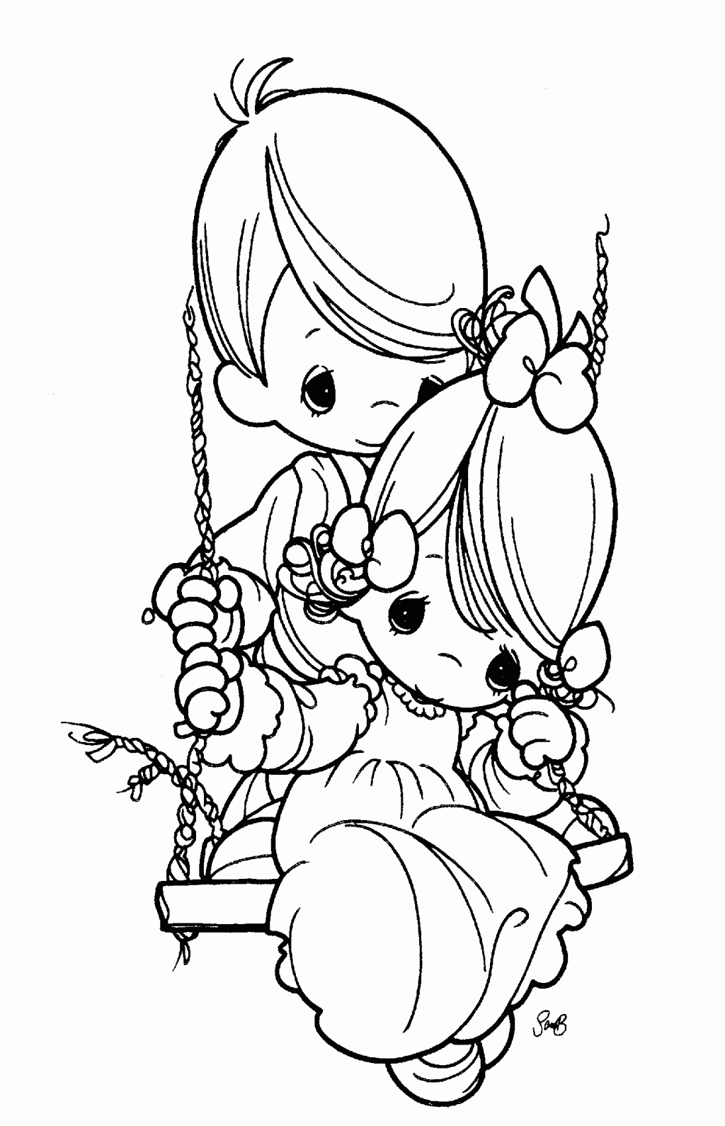 1024x1590 Coloring Coloring Pages Of Precious Moments Angel Flower Girl
