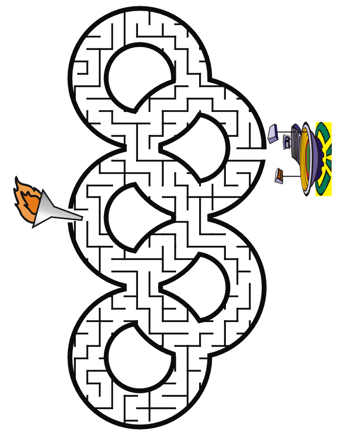 700x897 Olympic Maze Olympic Rings Shape