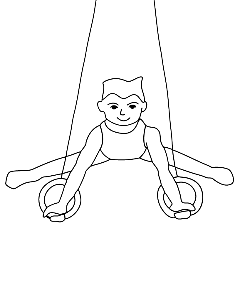 800x1035 Free Printable Gymnastic Rings Coloring Page