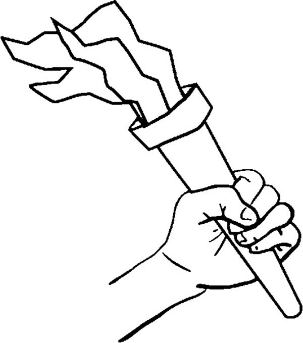 600x679 Olympic Games Torch Coloring Page Coloring Sky