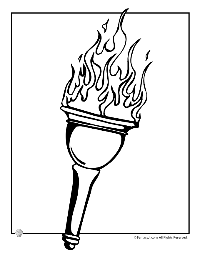 680x880 Summer Olympics Coloring Pages Olympic Torch Coloring Page
