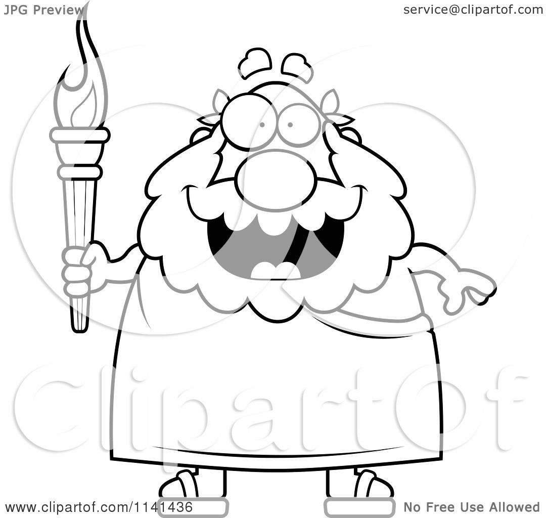 1080x1024 Cartoon Clipart Of A Black And White Happy Senior Greek Man