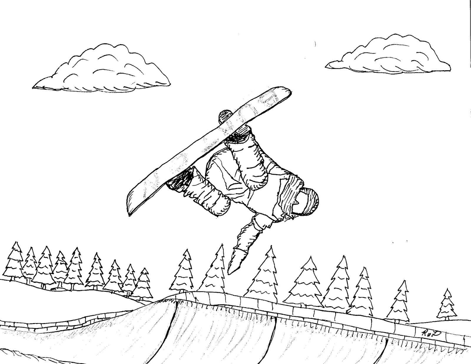 1600x1237 Robin's Great Coloring Pages Chloe Kim Snowboarder