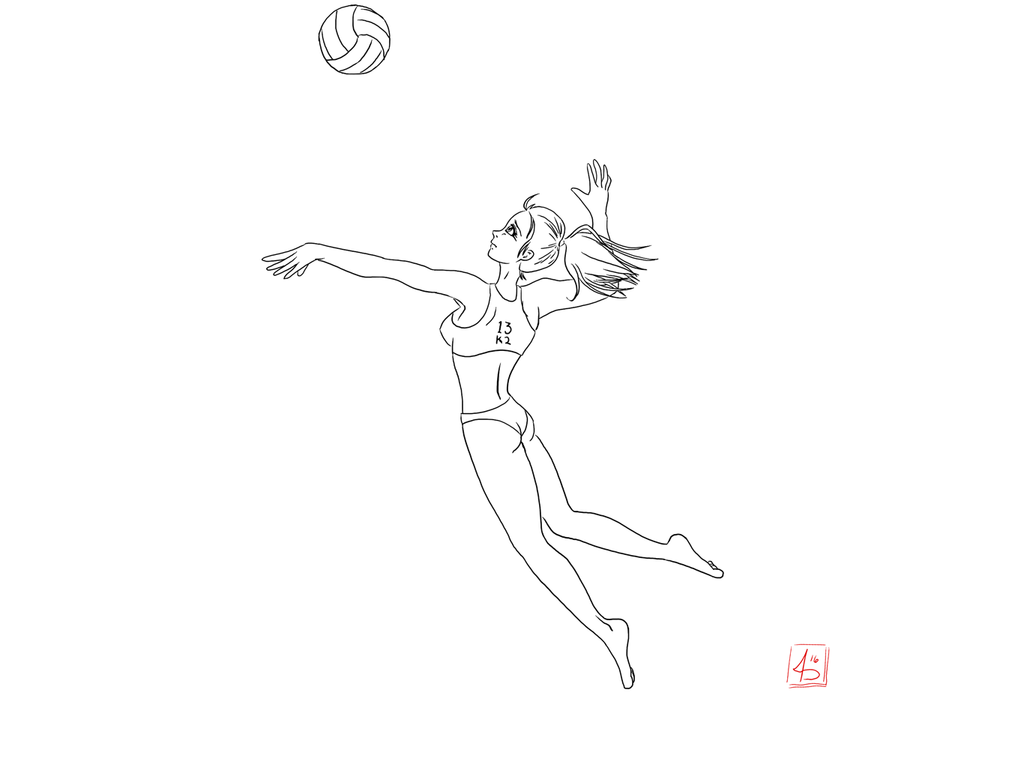 1024x768 Summer Olympics Series Beach Volleyball By Jmfd