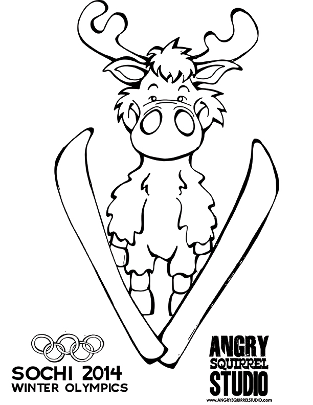 612x792 Winter Olympics Free Coloring Pages Angry Squirrel Studio