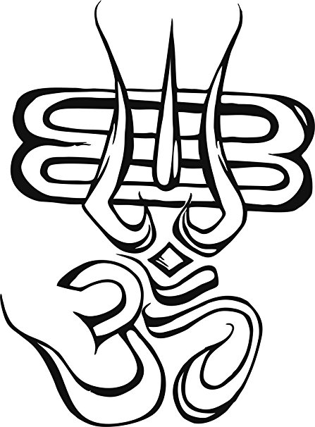 447x606 Mesleep Shiva Om Wall Sticker Amazon.in Home Amp Kitchen