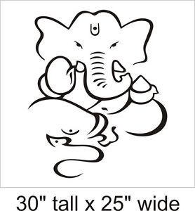 278x300 Ganesh Ji Om Aum Wall Drawing Room, Study Room Vinyl Sticker Decal
