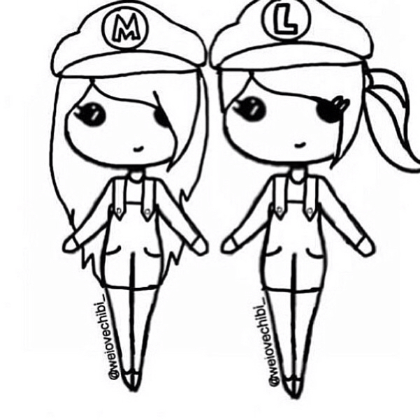 601x601 Omg So Cute Mario And Luigi Chibis!!!! Chibi Templates