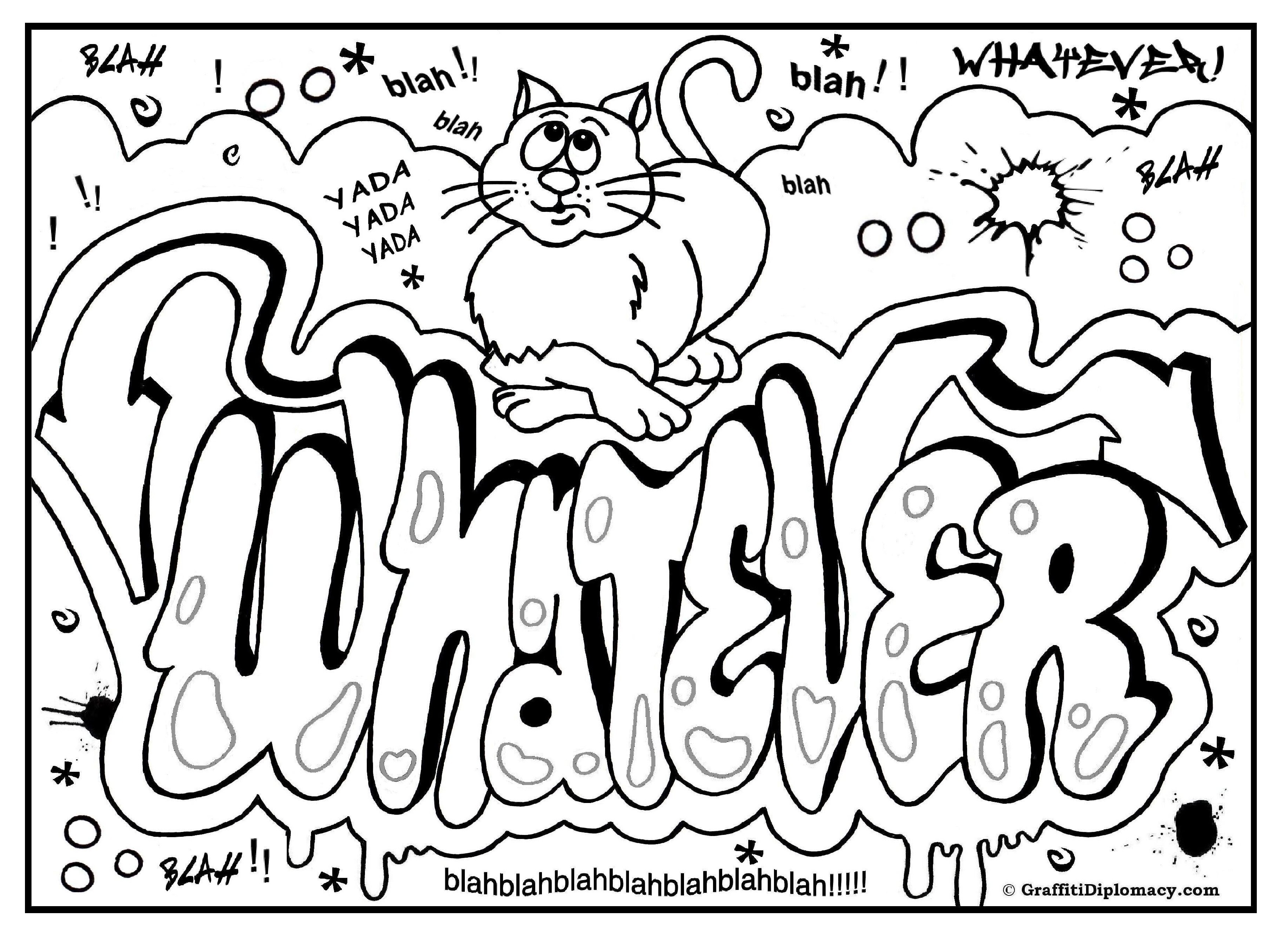 3508x2552 Coloring Pages With Words Printable Best Of Omg Another Graffiti